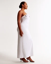 Column Bow-Front Maxi Dress