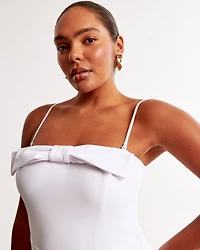 Column Bow-Front Maxi Dress