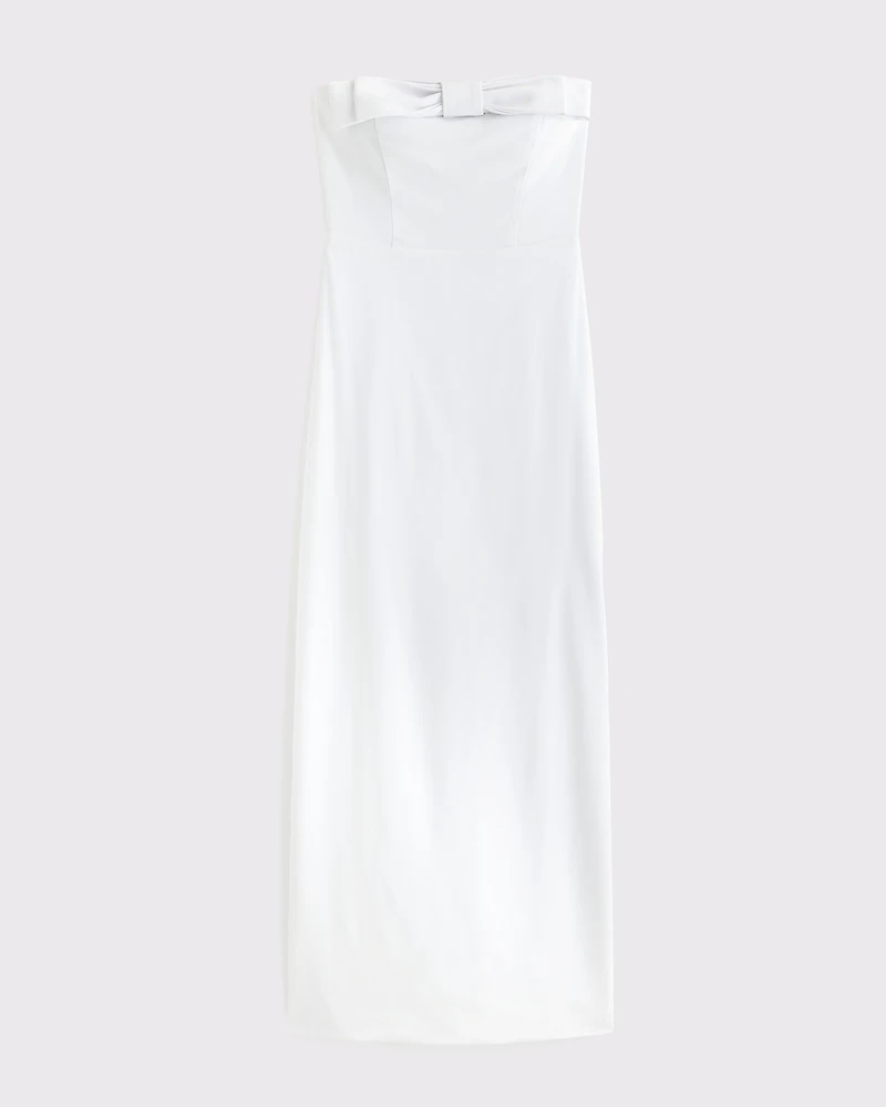 Column Bow-Front Maxi Dress