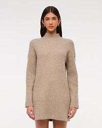 Easy Mockneck Mini Sweater Dress
