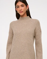 Easy Mockneck Mini Sweater Dress