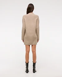 Easy Mockneck Mini Sweater Dress