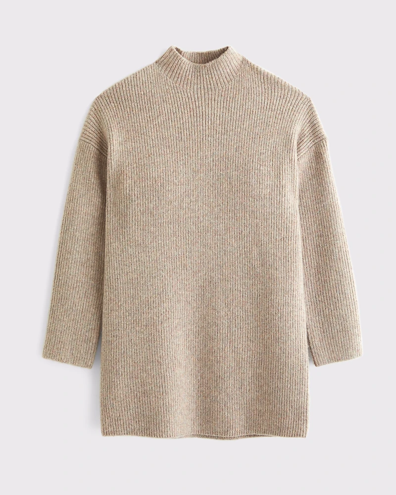 Easy Mockneck Mini Sweater Dress
