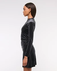 The A&F Paloma Long-Sleeve Velvet Mini Dress