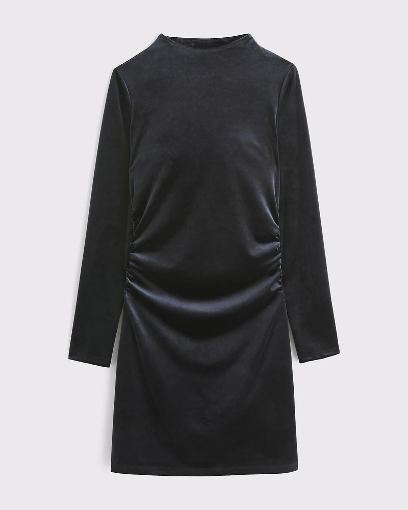 The A&F Paloma Long-Sleeve Velvet Mini Dress