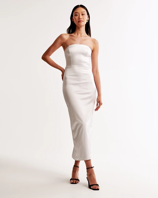 Abercrombie & Fitch Strapless Trapeze Maxi Dress | MainPlace Mall