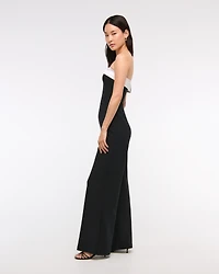 Contrast Strapless Jumpsuit
