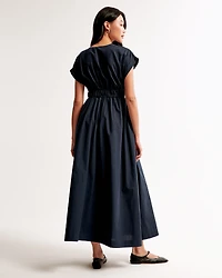 Twist-Front Midi Dress