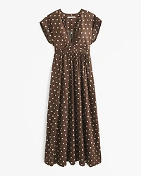 Twist-Front Midi Dress
