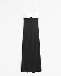 The A&F Julia Slip Contrast Bodice Maxi Dress