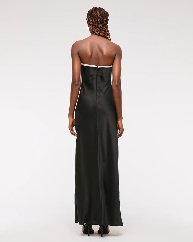 Abercrombie & Fitch The A&F Julia Slip Cowl-Back Maxi Dress | The Summit