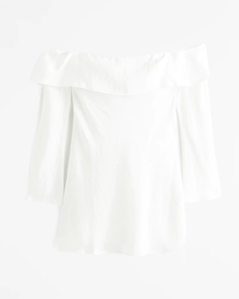 Off-The-Shoulder Long-Sleeve Mini Dress