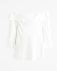 Off-The-Shoulder Long-Sleeve Mini Dress