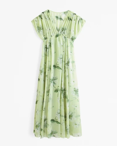 Dolman Sleeve Flowy Maxi Dress