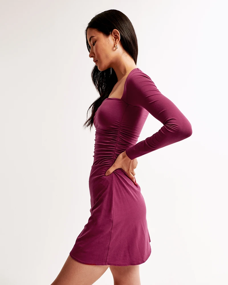 The A&F Ava Long-Sleeve Mini Dress