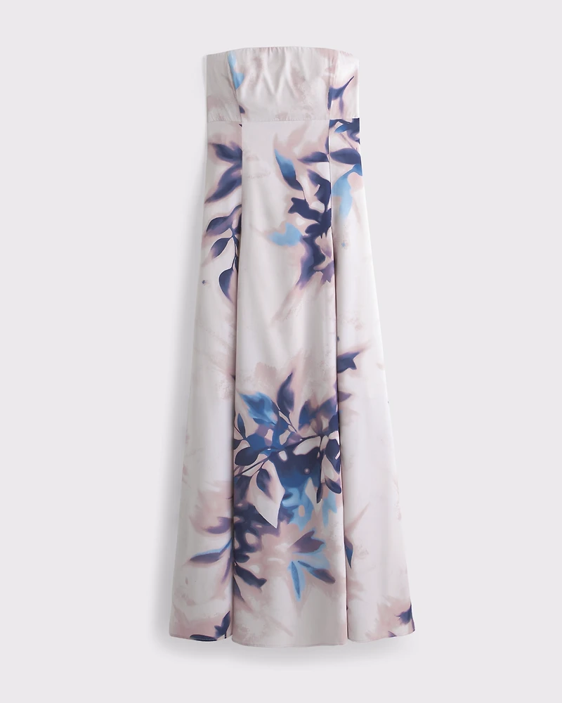 Godet Clasp-Back Midi Dress