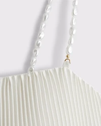 The A&F Giselle Faux Pearl Pleat Release Mini Dress