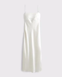 Faux Pearl Strap Maxi Dress
