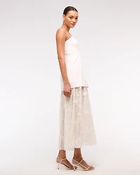 Embroidered Sheer Maxi Dress