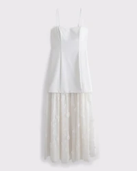 Embroidered Sheer Maxi Dress