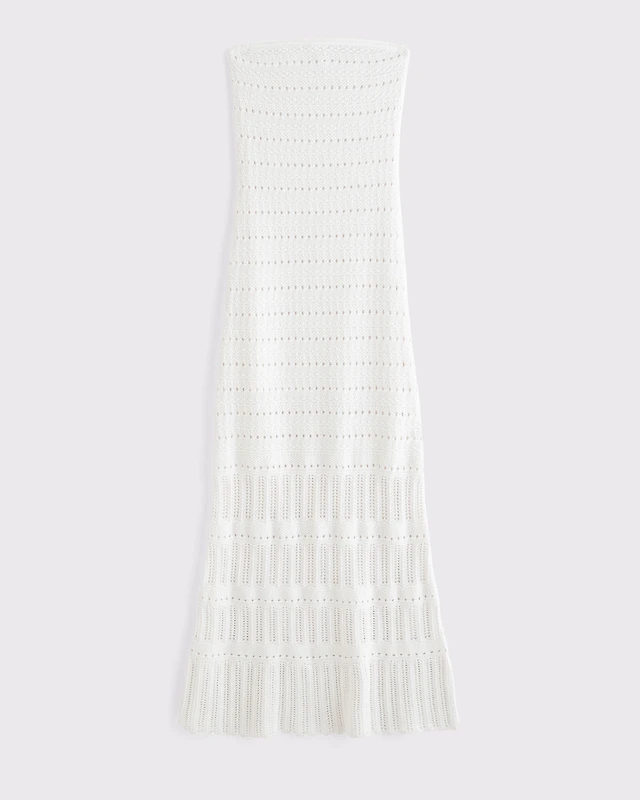 Hollister Crochet-Style Mix V-Neck Maxi Dress | Arden Fair