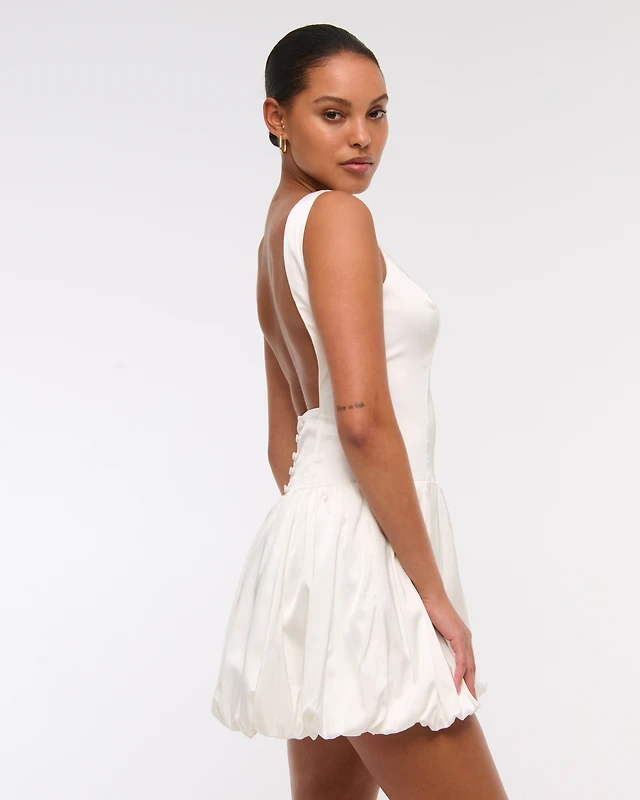 bhldn kendall sleeveless high-neck organza mini dress BHLDN Kendall Sleeveless High-Neck Organza Mini Dress