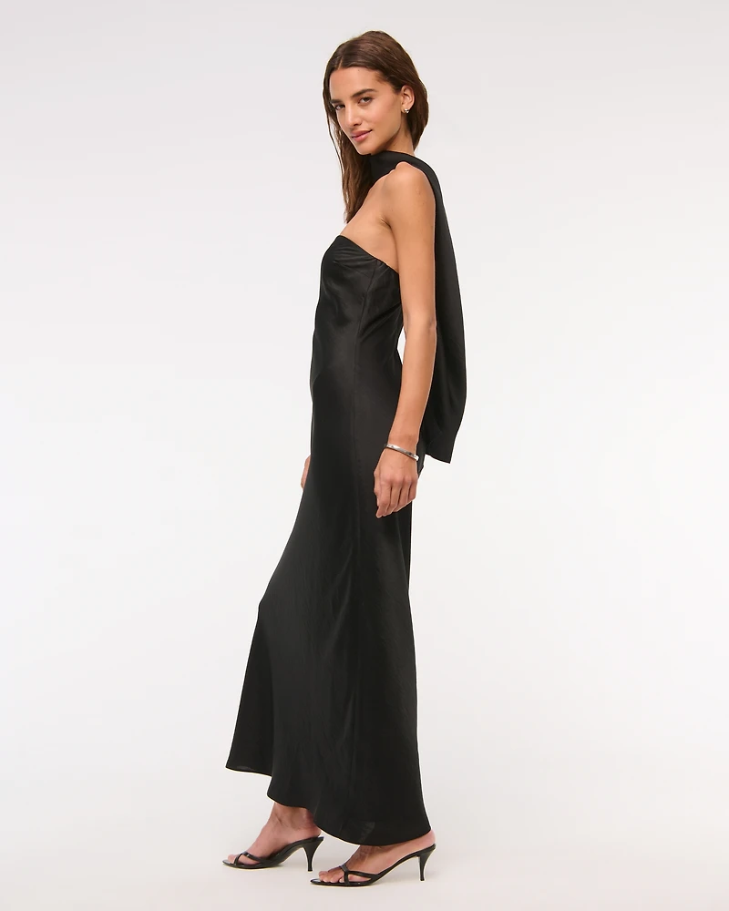 The A&F Julia Slip Strapless Scarf Maxi Dress