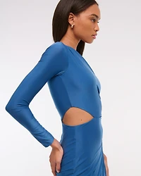 One-Shoulder Draped Maxi Dress