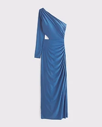 One-Shoulder Draped Maxi Dress
