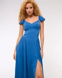 Flutter Sleeve Midi Dress