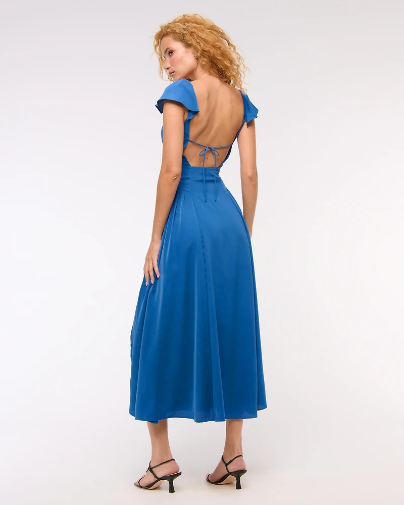 Flutter Sleeve Midi Dress
