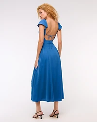 Flutter Sleeve Midi Dress