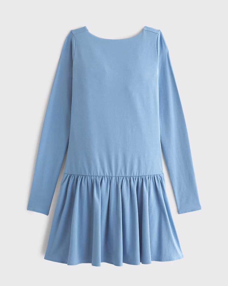 Drop-Waist Knit Skort