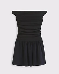 Off-The-Shoulder Ruched Mini Dress