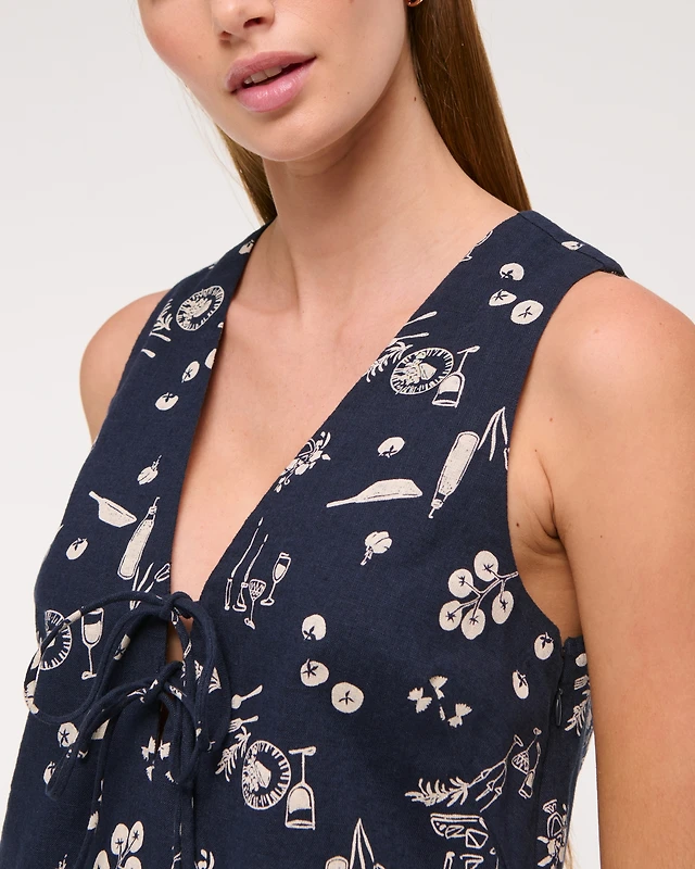 Abercrombie & Fitch Plunge Bow-Front Mini Dress | MainPlace Mall