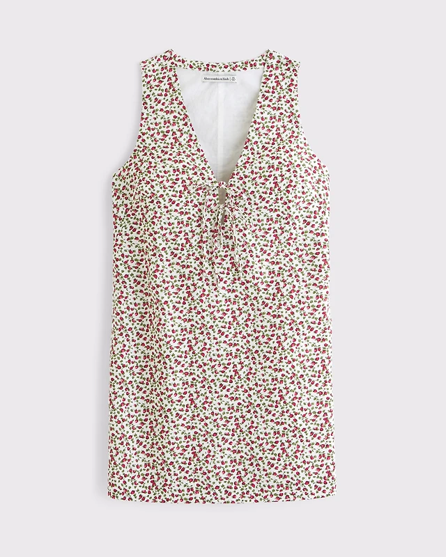 Abercrombie & Fitch Linen-Blend Ruched Squareneck Mini Dress | MainPlace  Mall
