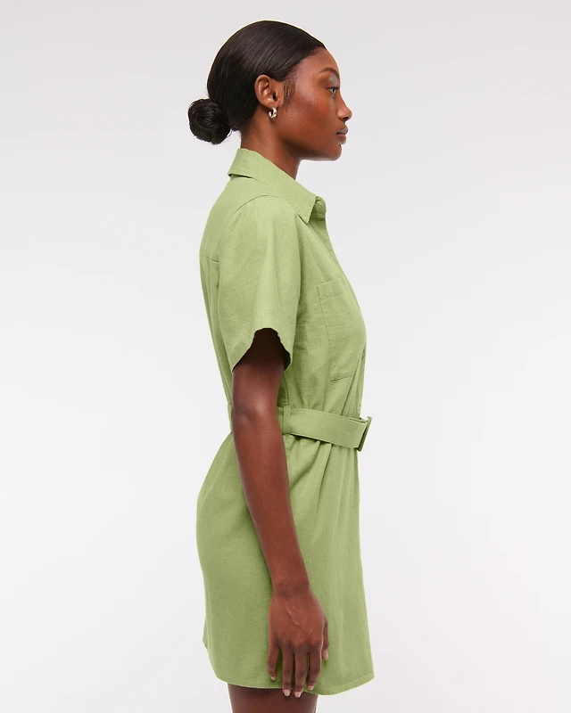 the bettina tiered mini shirt dress by maeve linen edition Womens Anthropologie White Maeve The Bettina Tiered Mini Shirt Dress: Linen Edition XL (US 16-18)