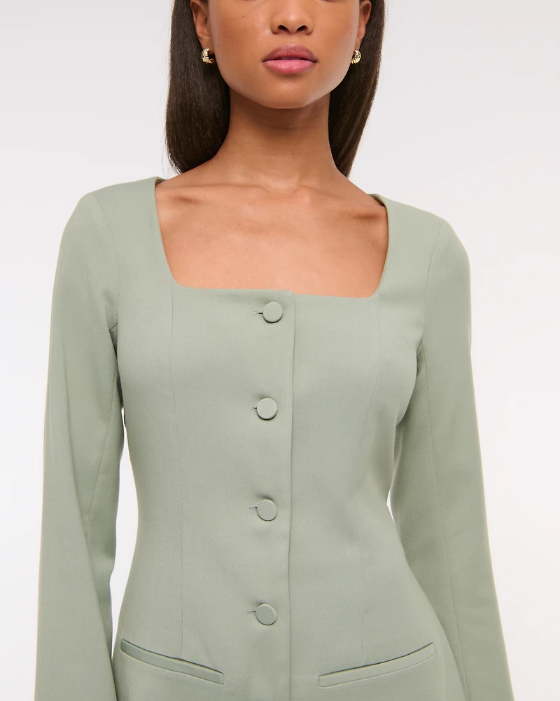 The A&F Mara Long-Sleeve Mini Dress