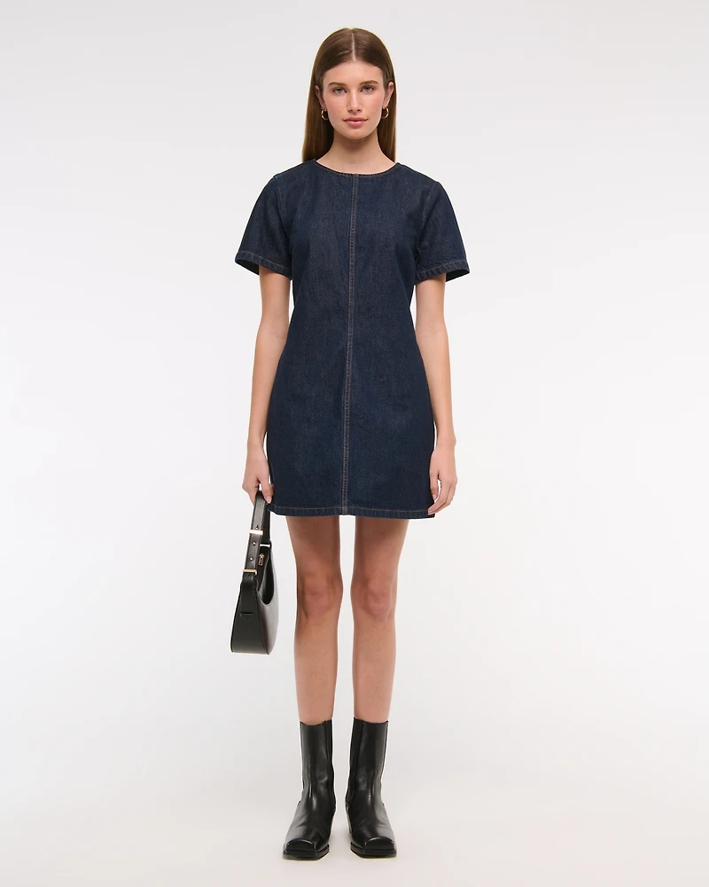 Denim Shift Mini Dress