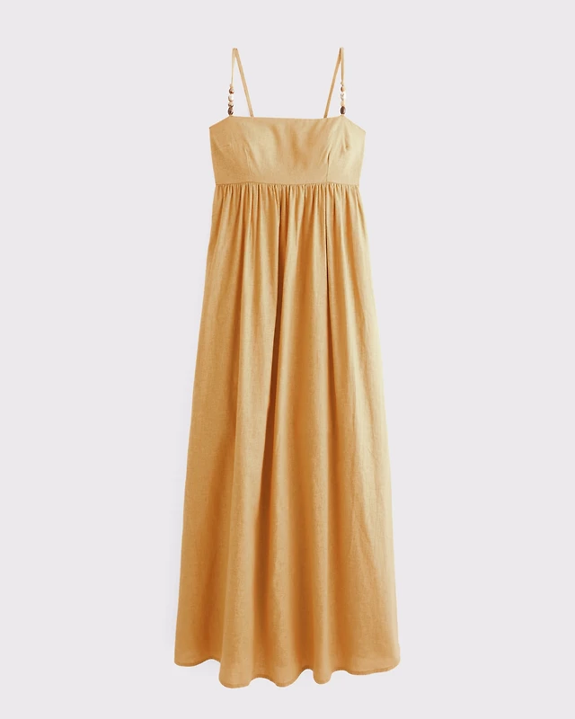 tie back babydoll maxi dress Abercrombie & Fitch Tie-Back Babydoll Maxi Dress