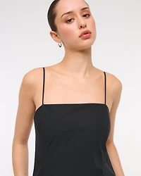 Squareneck Bubble Hem Mini Dress