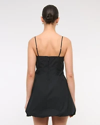 Squareneck Bubble Hem Mini Dress