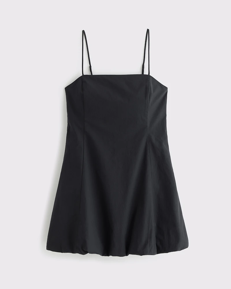 Squareneck Bubble Hem Mini Dress
