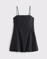 Squareneck Bubble Hem Mini Dress