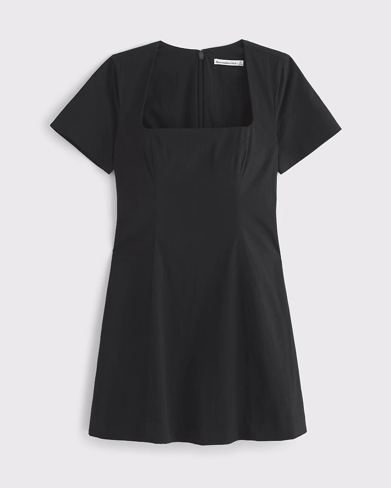 Short-Sleeve Stretch Mini Dress