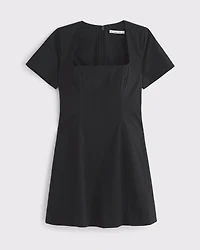 Short-Sleeve Stretch Mini Dress