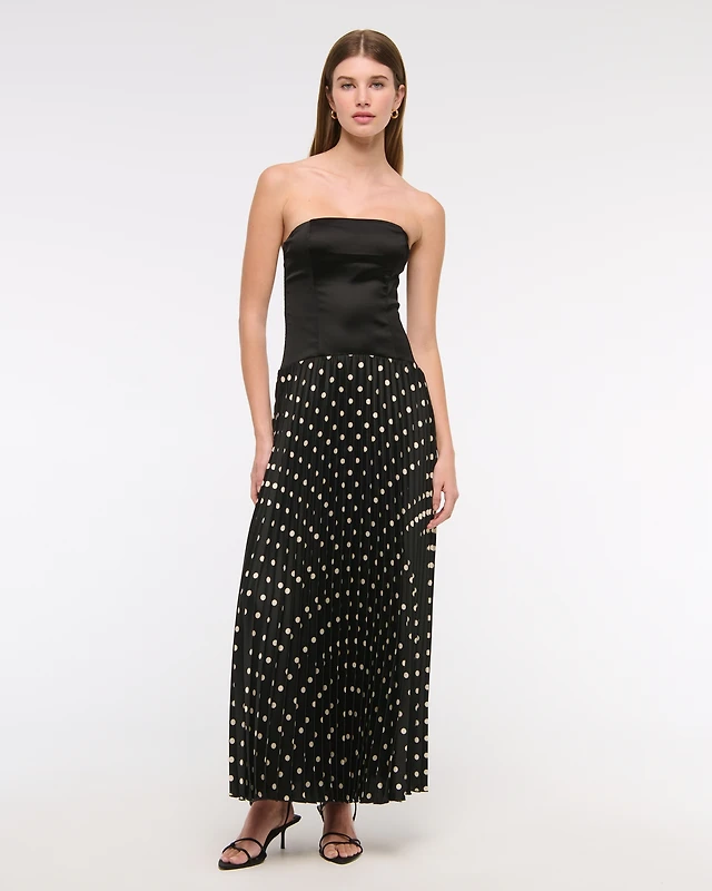 Abercrombie & Fitch The A&F Emerson Strapless Drop-Waist Maxi Dress |  MainPlace Mall