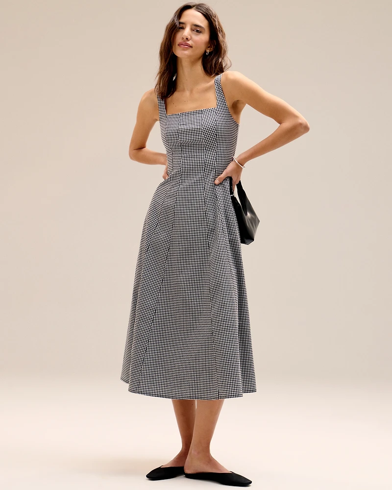 The A&F Mila Stretch Midi Dress