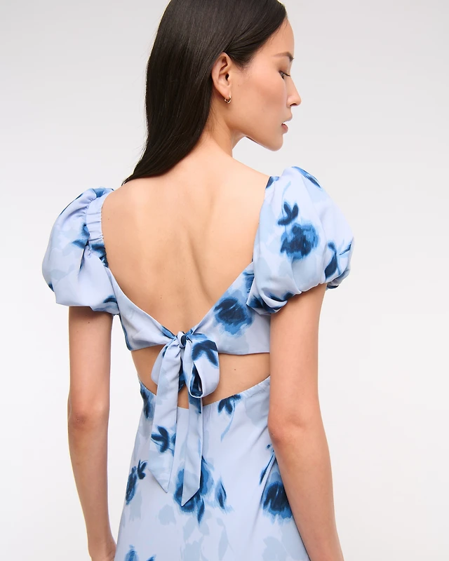 abercrombie blue dress puff sleeve Ruby Dress Admiral – The RiverLane