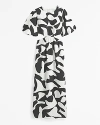 Short-Sleeve Cutout Maxi Dress